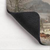 Rotes Schulhaus (Land-Szene) 1858 Mousepad (Ecke)