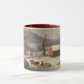 Rotes Schulhaus (Land-Szene) 1858 Tasse (Zentrum)
