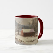 Rotes Schulhaus (Land-Szene) 1858 Tasse (VorderseiteRechts)