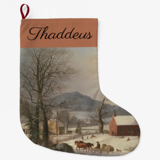 Rotes Schulhaus (ländliche Szene): Großer Weihnachtsstrumpf