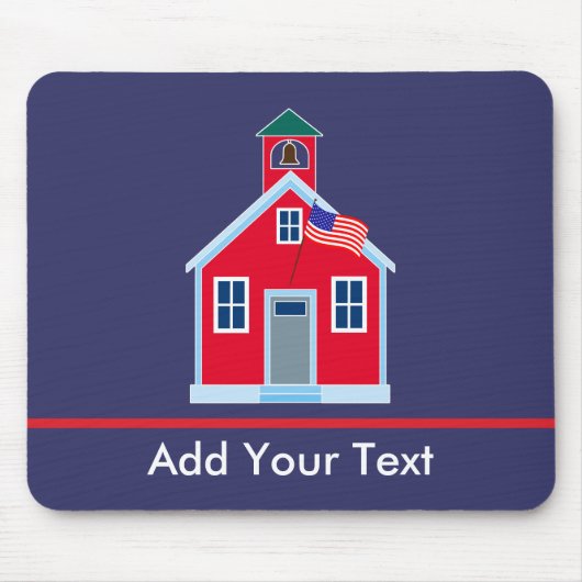 Rotes Schulhaus Mousepad (Vorne)