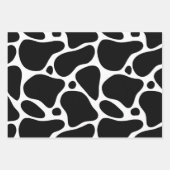 Rotes schwarz-braunes Giraffenmuster auf weiß Geschenkpapier Set (Vorderseite 3)