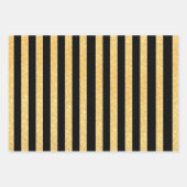 Rotes Schwarz-Glitzer Streifen Muster Geschenkpapier Set (Vorderseite 3)