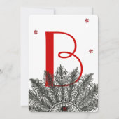 Rotes Schwarz (ohne Blume) Einladungen zum Hochzei (Rückseite)