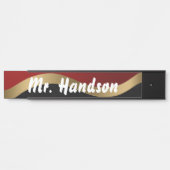 Rotes Schwarz und Gold Türschild (Vorderseite )