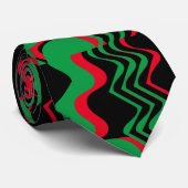 ROTES SCHWARZ UND GRÜN KRAWATTE (Gerollt)