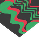 ROTES SCHWARZ UND GRÜN KURZER TISCHLÄUFER (Ecke)