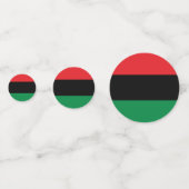 Rotes Schwarz und grüne Konfetti (Rückseiten)