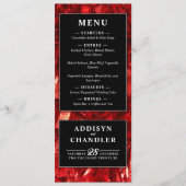 Rotes Schwarz und Weiß Moderne Weihnachtszeit Programm (Vorderseite)