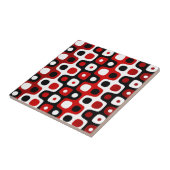 rotes Schwarz-Weiß-Muster Fliese (Seite)