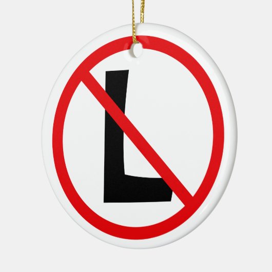 Rotes Schwarz/Weiß Nein L Keramikornament (Links)