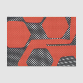 ROTES SCHWARZ-WEISSES ABSTRAKTES SEIDENPAPIER