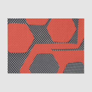 ROTES SCHWARZ-WEISSES ABSTRAKTES SEIDENPAPIER