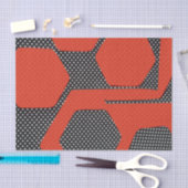 ROTES SCHWARZ-WEISSES ABSTRAKTES SEIDENPAPIER (Handwerk)