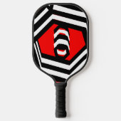Rotes Schwarz-weißes, modernes Pickleball-Paddel Pickleball Schläger (Vorderseite)