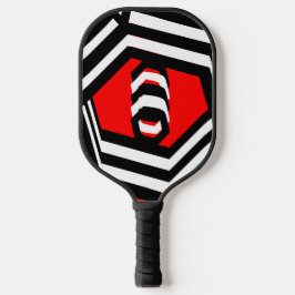 Rotes Schwarz-weißes, modernes Pickleball-Paddel Pickleball Schläger