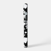 Rotes Schwarz-weißes unregelmäßiges Abstract-Desig iPhone 15 Hülle (Linke Seite)