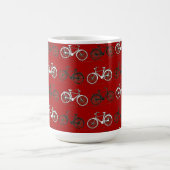 Rotes Schwarz-weißes Vintages Kaffeetasse (Mittel)