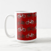 Rotes Schwarz-weißes Vintages Kaffeetasse (Links)