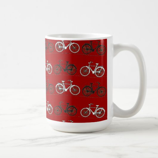 Rotes Schwarz-weißes Vintages Kaffeetasse (Rechts)