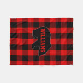 Rotes schwarzer fleecedecke (Vorderseite (Horizontal))