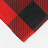 Rotes schwarzer fleecedecke (Ecke)
