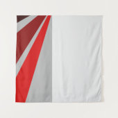 Rotes schwarzes abstraktes Design Wandteppich (Vorderseite (Horizontal))