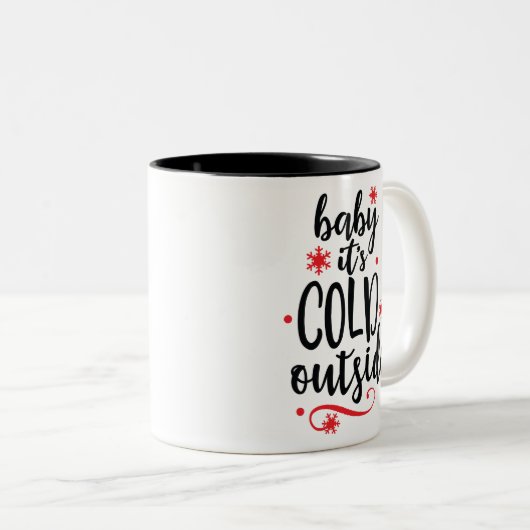 Rotes schwarzes Baby ist es kaltes äußeres Zweifarbige Tasse (VorderseiteRechts)