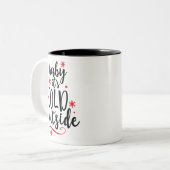 Rotes schwarzes Baby ist es kaltes äußeres Zweifarbige Tasse (Vorderseite Links)