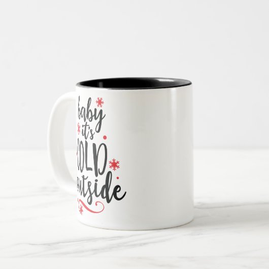 Rotes schwarzes Baby ist es kaltes äußeres Zweifarbige Tasse (Vorderseite Links)