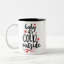 Rotes schwarzes Baby ist es kaltes äußeres Zweifarbige Tasse