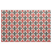Rotes Schwarzes Barock Fleur-de-lis-Muster Stoff (Fat Quarter (45,7 x 55,9 cm))