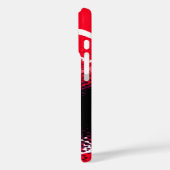 Rotes Schwarzes Blatt Case-Mate iPhone Hülle (Rückseite / Links)