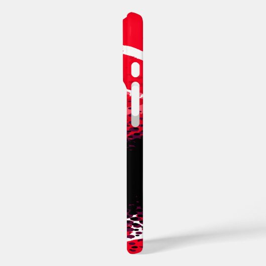 Rotes Schwarzes Blatt Case-Mate iPhone Hülle (Rückseite / Links)