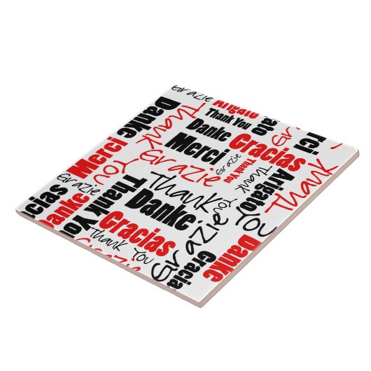 Rotes Schwarzes danken Ihnen, Wolke abzufassen Fliese (Seite)