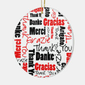 Rotes Schwarzes danken Ihnen, Wolke abzufassen Keramik Ornament (Links)