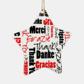 Rotes Schwarzes danken Ihnen, Wolke abzufassen Keramikornament (Rechts)