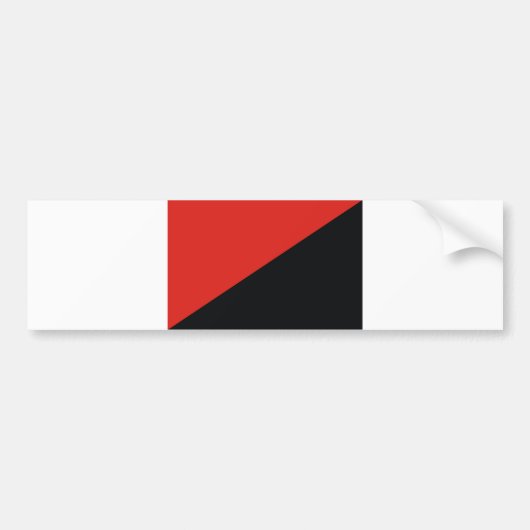 rotes Schwarzes der Anarchieflagge Autoaufkleber (Vorne)