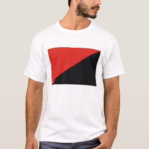 rotes Schwarzes der Anarchieflagge T-Shirt