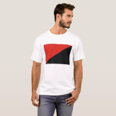 rotes Schwarzes der Anarchieflagge T-Shirt (Vorne ganz)