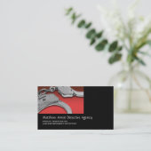 Rotes Schwarzes der Detektiv-Gesetzesvollstreckung Visitenkarte (Stehend Vorderseite)