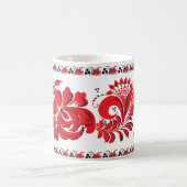 Rotes Schwarzes der russischen nationalen Kaffeetasse (Mittel)