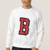 Rotes Schwarzes des Uni-Sport-| des Buchstabe-B | Sweatshirt (Vorderseite)