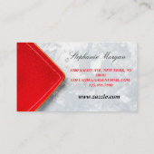 Rotes Schwarzes Elegantes Beruflich Modernes Monog Visitenkarte (Rückseite)