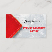 Rotes Schwarzes Elegantes Beruflich Modernes Monog Visitenkarte (Vorderseite)