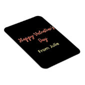 Rotes schwarzes glückliches Valentinstag von Name Magnet (Rechte Seite)