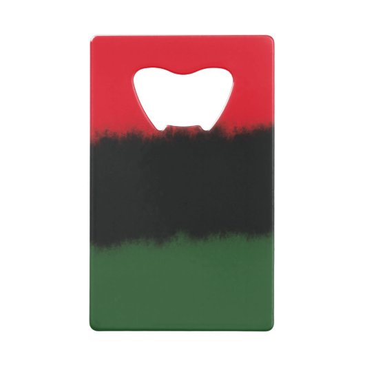 Rotes Schwarzes Grün Geldbeutel Flaschenöffner (Vorderseite)