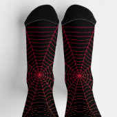 Rotes, schwarzes, Halloween-Muster Socken (Oben)