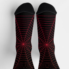Rotes, schwarzes, Halloween-Muster Socken