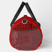 Rotes schwarzes Karomuster groß Duffle Bag (Rechts)